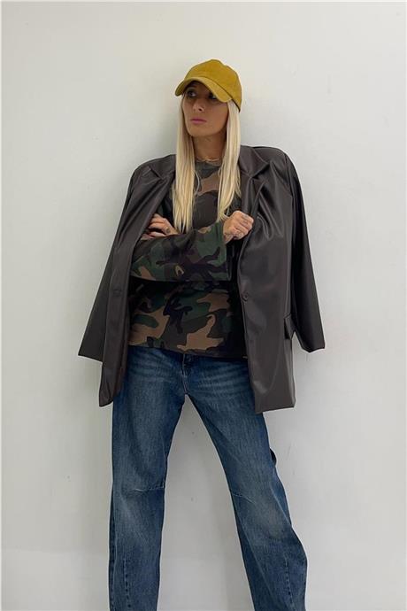 Blazer effetto pelle KALIE
